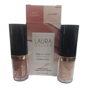 Laura Geller Treat-N-Go Tinted‎ Lip Oil Duo - High Stakes & A-Game NEW